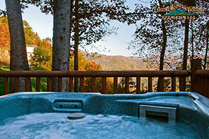 Lake View log cabin on Fontana lake