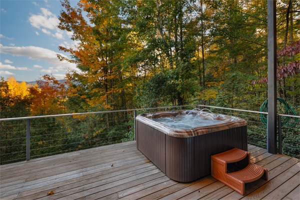 Lake View log cabin on Fontana lake