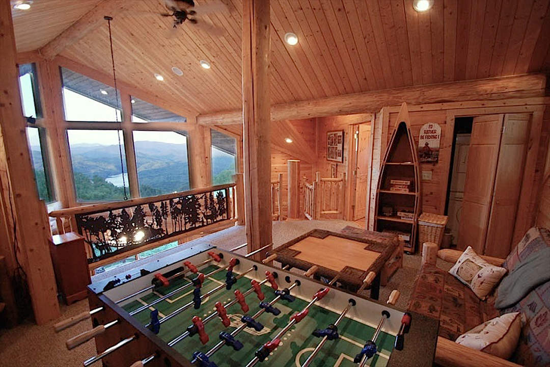 Time Flies log cabin